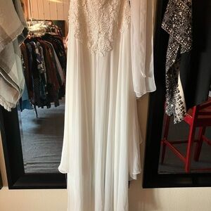 Elegant White Lace Gown
